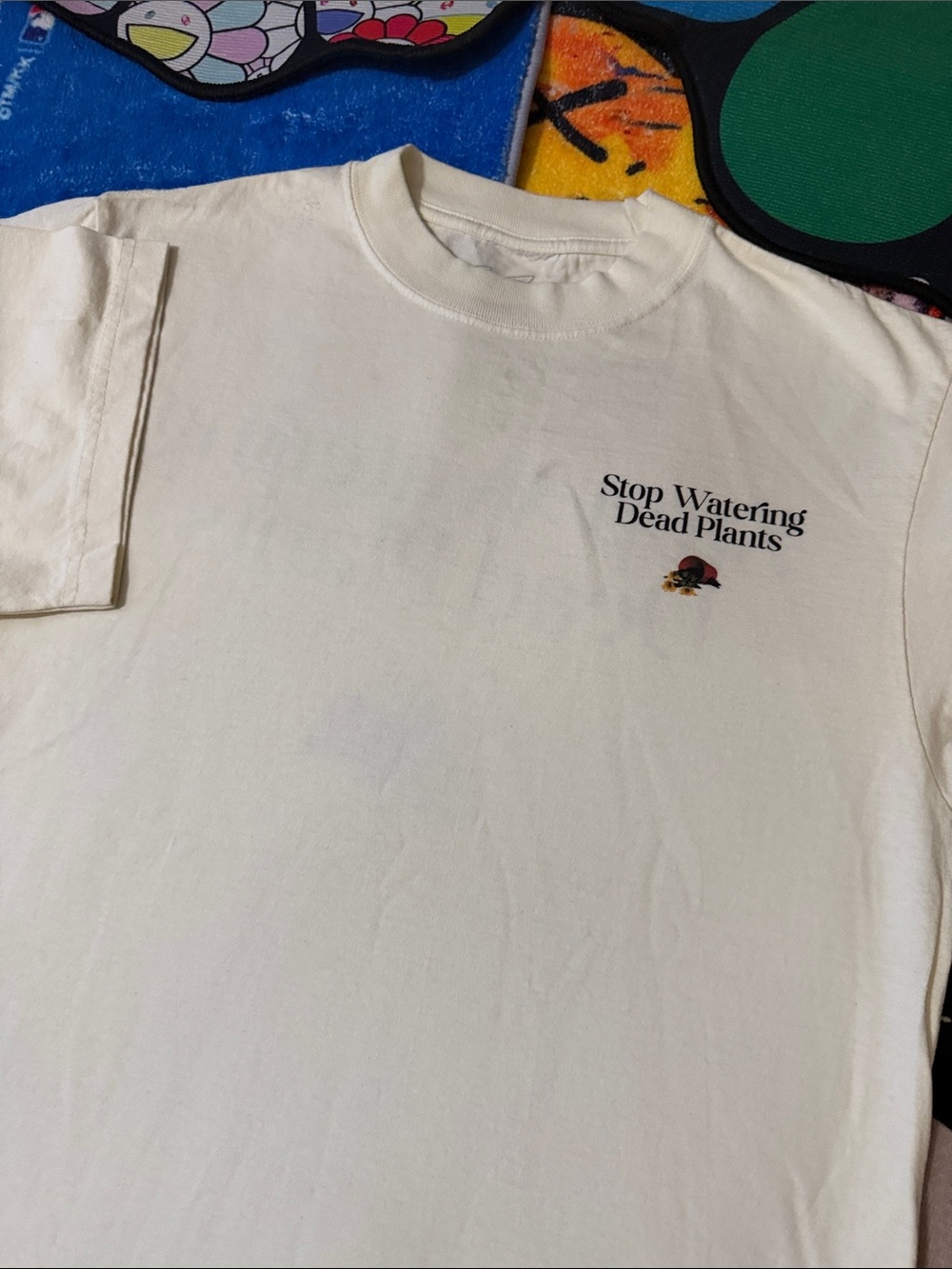 STOP WATERING DEAD PLANTS WHITE TEE - Picture 3 of 12